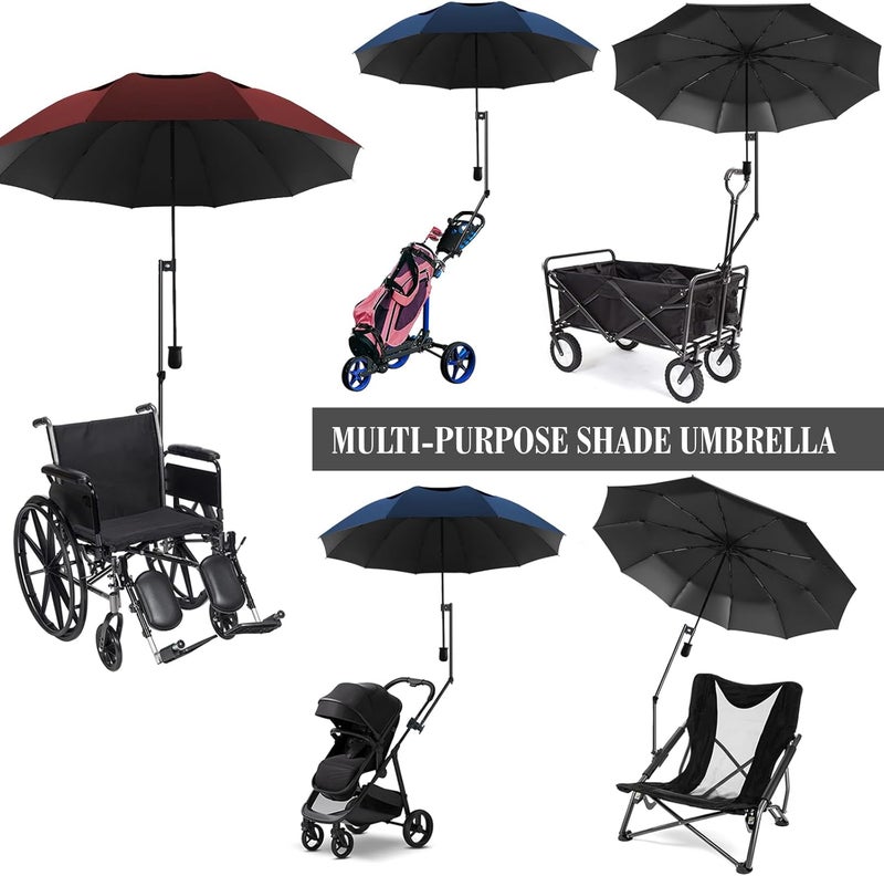 DUOUPA Patio Umbrellas UPF 50+ 360 ° Adjustable Shade Umbrella,Beach Umbrella with Universal Clamp,Beach Clamp on Umbrella,suitable for Patio,beach chairs,golf carts, wheelchairs,carts,bleachers,camping and fishing - Image 5